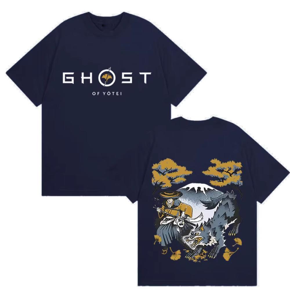Japanese Game Ghost of Yotei Graphic T Shirt Men Women Fashion Harajuku Clothing T-shirt Casual High Quality Male Cotton T Shirt