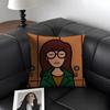 DDaria Cartoon Cushion Cover Natural Linen Organic Fabric DoubleSided Printing Sofa Home Decor Gift Pillow Case