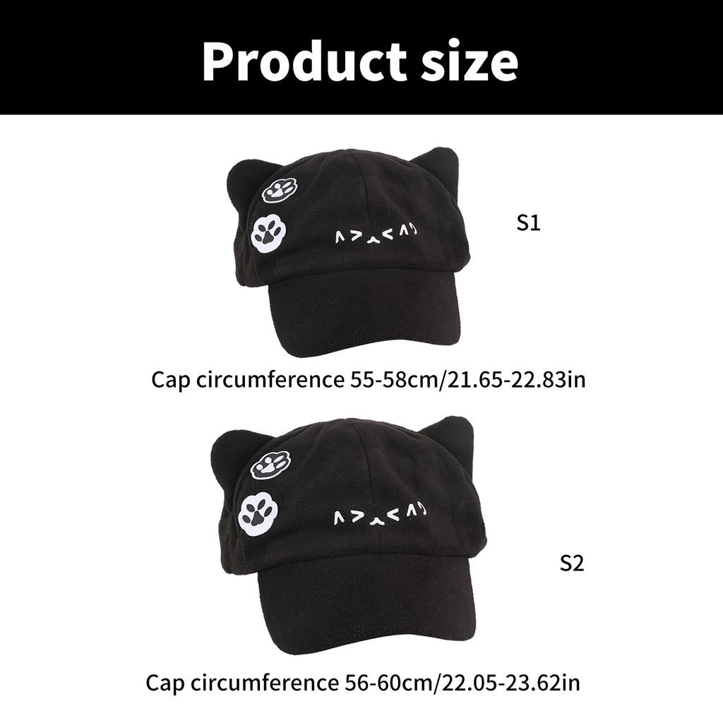 Косплей бейсболка с кошачьими ушками для подростков, девочек, женщин, забавная шапка с ушками, Y2K хип-хоп шапка, все сочетающаяся шляпа от солнца, головной убор на Хэллоуин