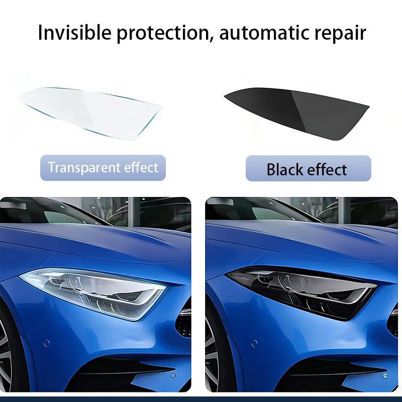 Suitable for Infiniti QX70 2013-2016 TPU transparent black headlight protective film, anti scratch cover patch repair film
