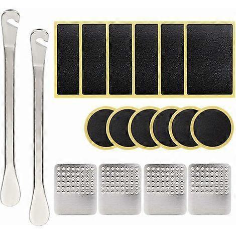 Bike Tire Patch Repair Kit, 18pcs Puncture Repair Kits for Bikes, Bicycle Tire