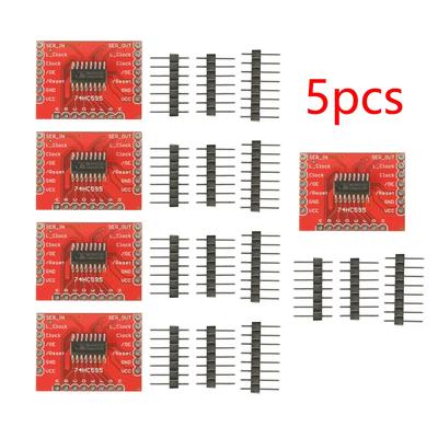 1-5 шт. 74HC595 DC 3,3-5 В Плата расширения Модуль сдвиговый регистр с контактами