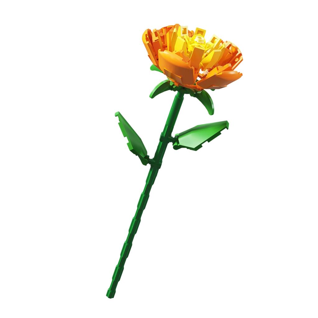 Building Block Rose Everlasting Flower Bouquet , Building Block Assembly Diy Decorative Item , Girls' Festival Gift