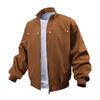 Men's Casual Solid-color American Stand-up Collar Flight Jacket, Unisex Loose Work Jacket Jacket