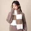 Scarf Women's Winter New Versatile Shawl High-end Scarf Cute Velvet Striped Neck Cover Thickened