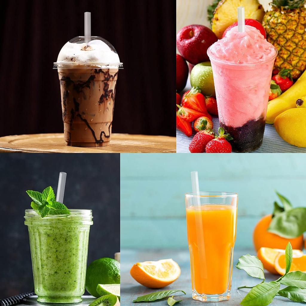 100-piece Plastic Straws Disposable Smoothie Straws Are Suitable For Pearl Milk Tea Drinks