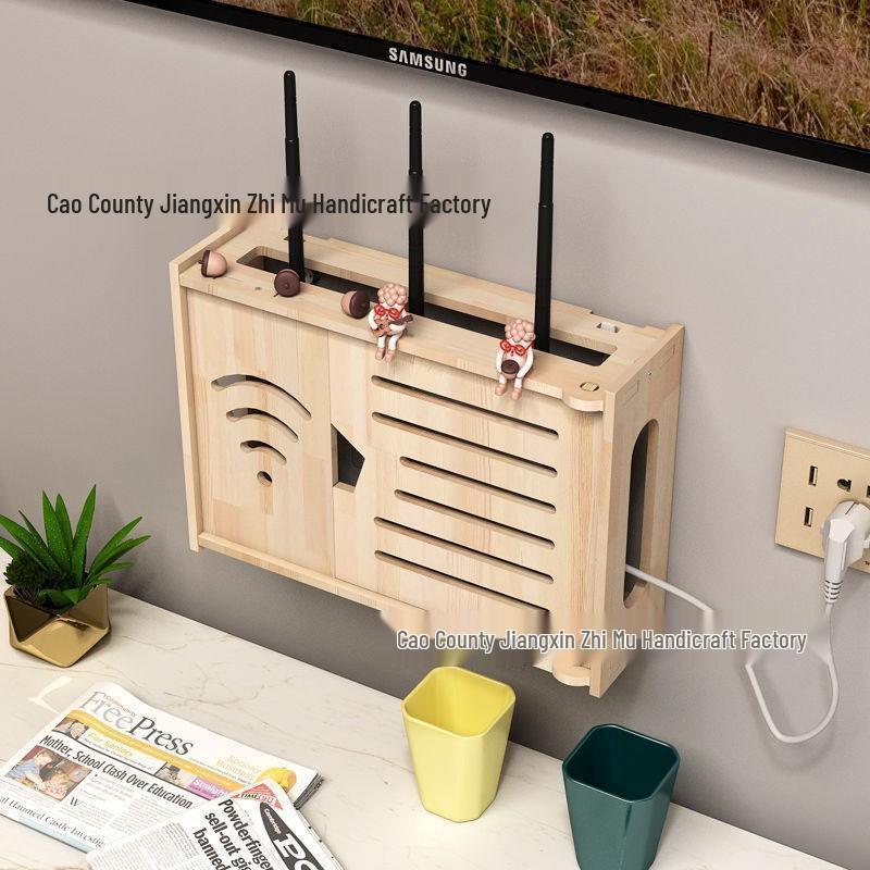 Настенная полка для WiFi ТВ-роутера: Настенная коробка для хранения без сверления и декоративная крышка