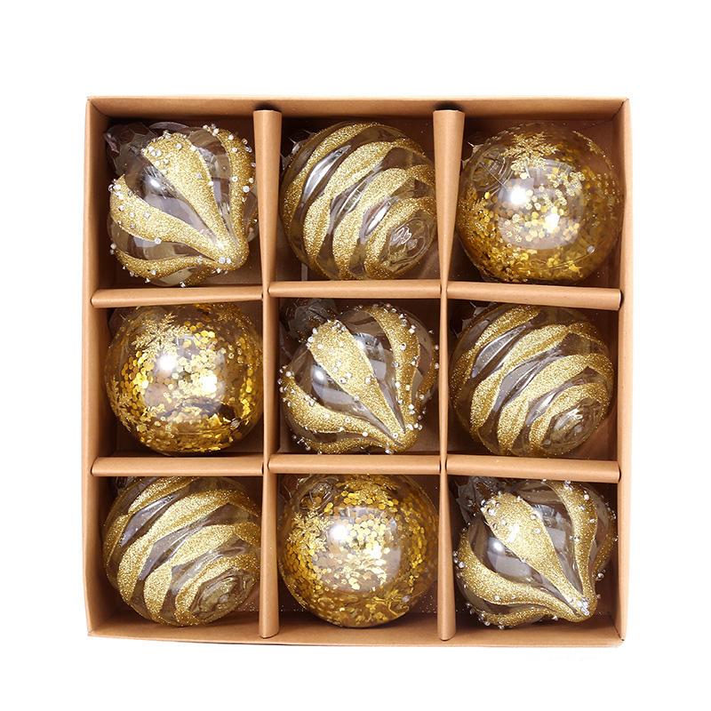 1 шт. Изысканные рождественские украшения сферы праздничные принадлежности расписанный вручную пластиковый подвесной декор