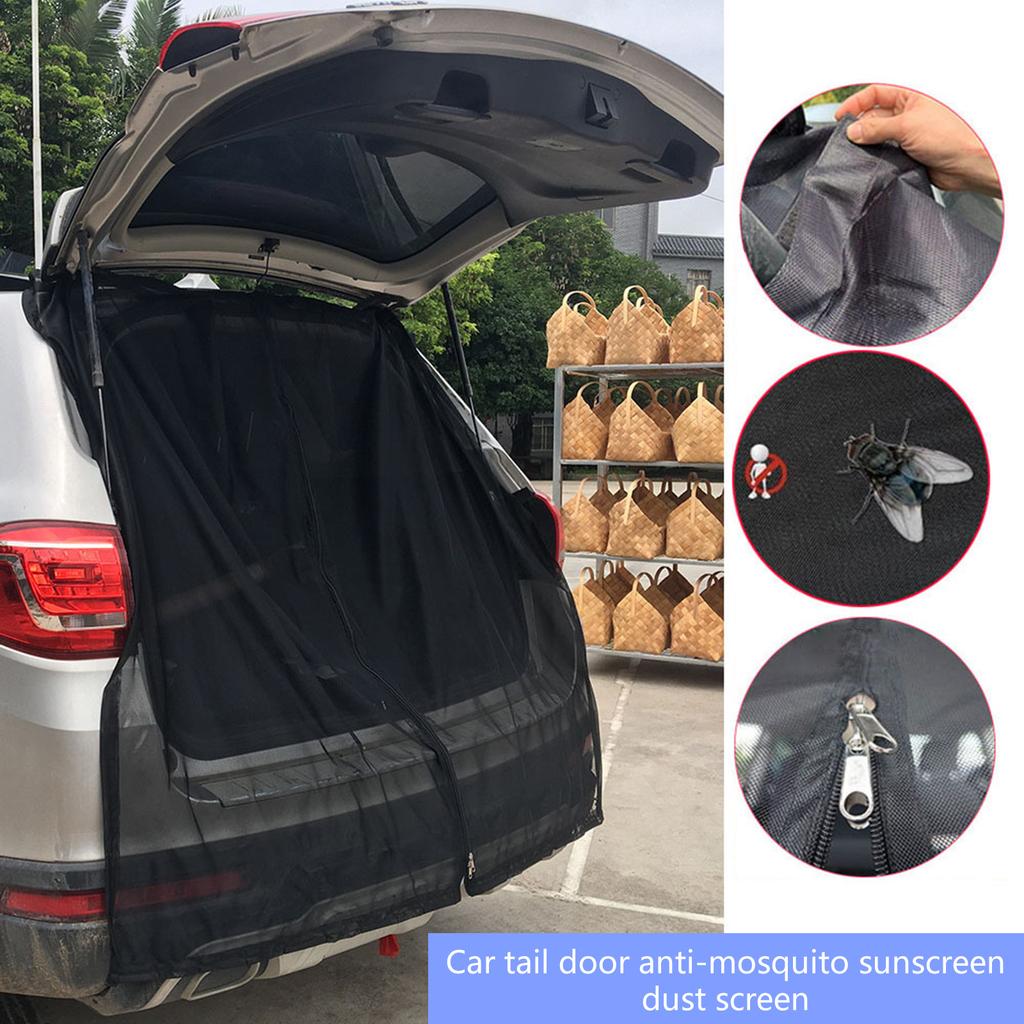 Upgraded Car Tailgate Mesh Screen for SUV Camping Magnetic Car Tent for Tailgate Car Camping Accessories Lightweight