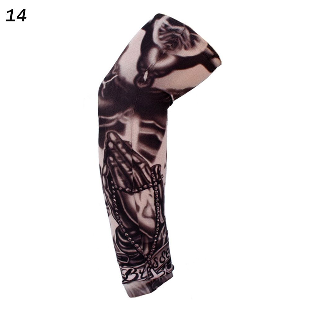 Outdoor Sport Summer Cooling Arm Cover Flower Arm Sleeves Tattoo Arm Sleeves Sun Protection