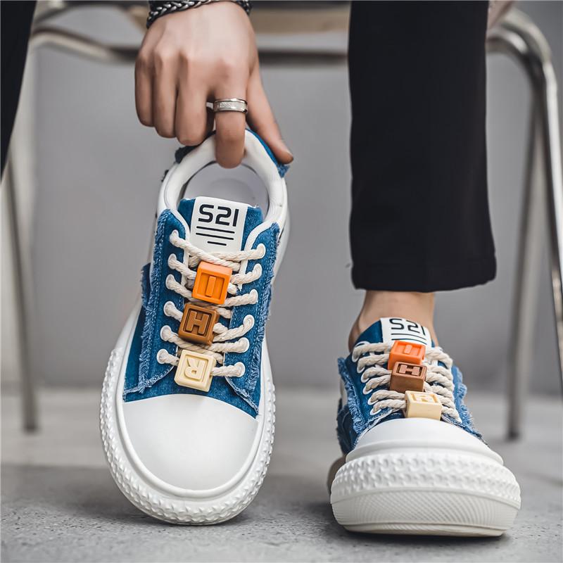 39-44Heightening Летние синие кроссовки для мужчин Повседневная обувь Luxus Shoes Boy Platform Designer Shoes Tênis Masculino Бесплатная доставка