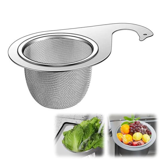 Stainless Steel Hanging Drain Rack Basket Strainer Rustproof Corrosion Resistant Multi-Functional Swan Sink