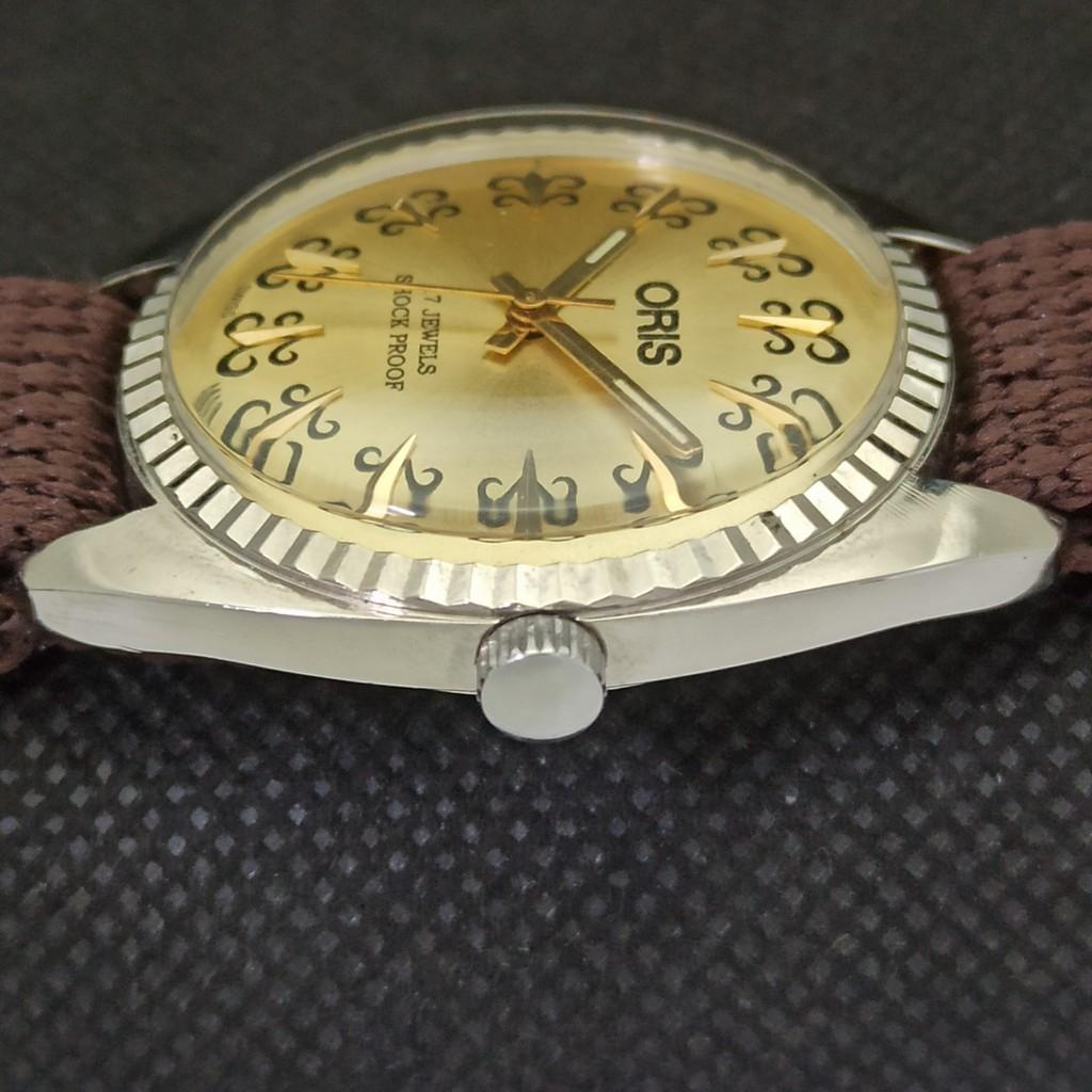 ВИНТАЖНЫЕ ШВЕЙЦАРСКИЕ МУЖСКИЕ ЗОЛОТЫЕ ЧАСЫ ORIS С РУЧНЫМ ЗАВОДОМ ВОССТАНОВЛЕННЫЕ НА РУКУ REF 558a-a296484-1