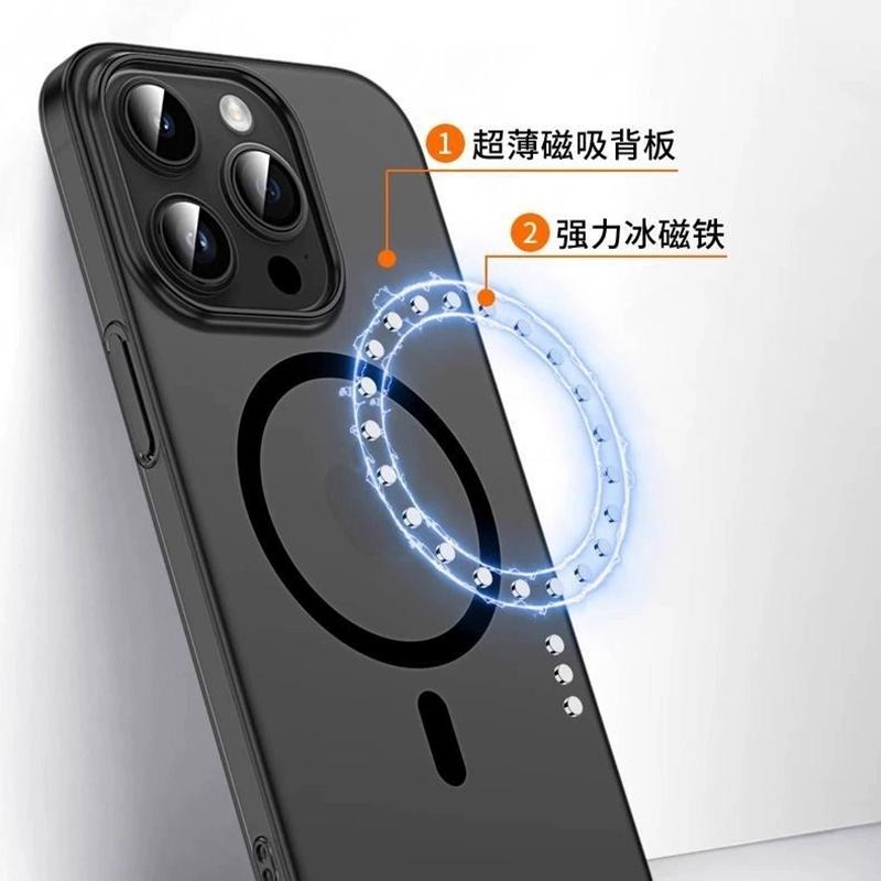 Ultrathin Wireless Charge Magsafe Phone Case For iPhone 111 12 13 14 15 Pro Max Plus Transparen Matte Magnetic Bumper Cover
