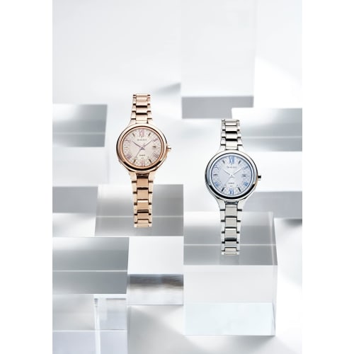 Casio Sheen Radio Controlled Solar Watch, Titanium Series SHW-7000TCG-4AJF, Women's Gold