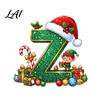 Acrylic Initial Ornament for Xmas Personalized with Santa Christmas 26 Alphabet Hat Elf Design Holiday Tree Hanging Decor Mantel And Party