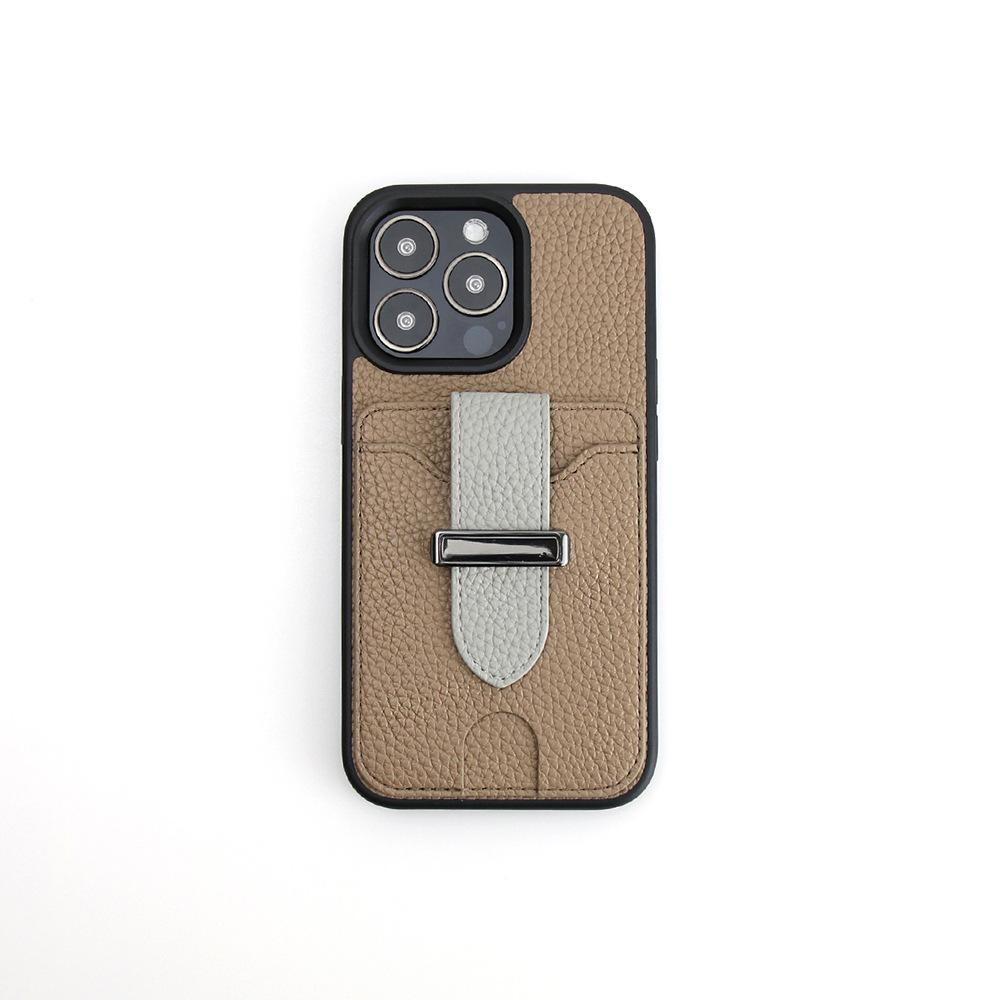 Card Holder Phone Case for Apple iPhone - Leather Phone Cover with Wrist Strap Wallet Card Holder Stand for iPhone 16/15/14/13/12/11/Pro Max Plus