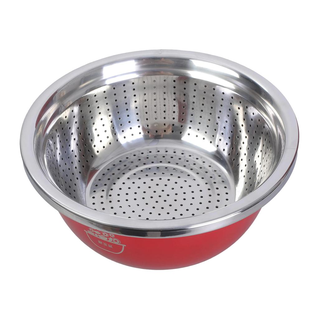 Многофункциональный таз из нержавеющей стали с утолщенной конструкцией, миска для слива продуктов с крышкой для эффективного использования на кухне