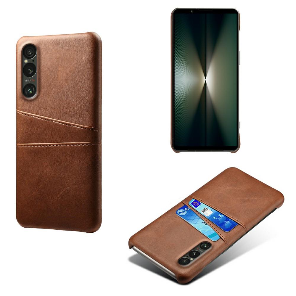 Чехол для Sony Xperia 1 VII с двойными слотами для карт, из ПУ кожи + жесткий ПК, чехол для телефона