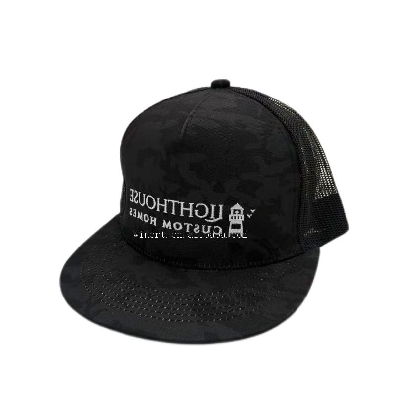 Mesh Embroidery Custom logo Trucker Hat Cap, Camo Trucker Hat, Cotton Polyester Camouflage Caps Camo Trucker Hat
