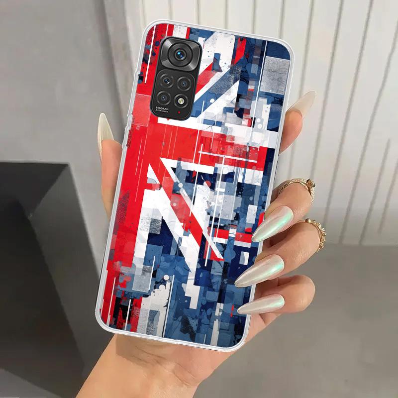 Union Jack England UK Flag Phone Case for Xiaomi Redmi Note 15 14 14S 13 12S 12 Pro 11S 11 Plus 11T 11E 10S Soft Funda Print She