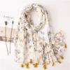 Women's Spring/Summer Sweet Butterfly Scarf - Versatile Cotton & Linen Shawl