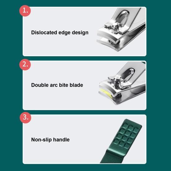 Набор из 4 кусачек для ногтей из нержавеющей стали с коробкой для хранения с защитой от брызг. Простой в использовании набор для маникюра и педикюра для ухода за ногами. Уход за ногтями.