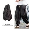 Outdoor Brand Pants For Men Lce Silk Dragon Dark Flower Loose Bloomers High Quality Wide Leg Casual Trousers Male