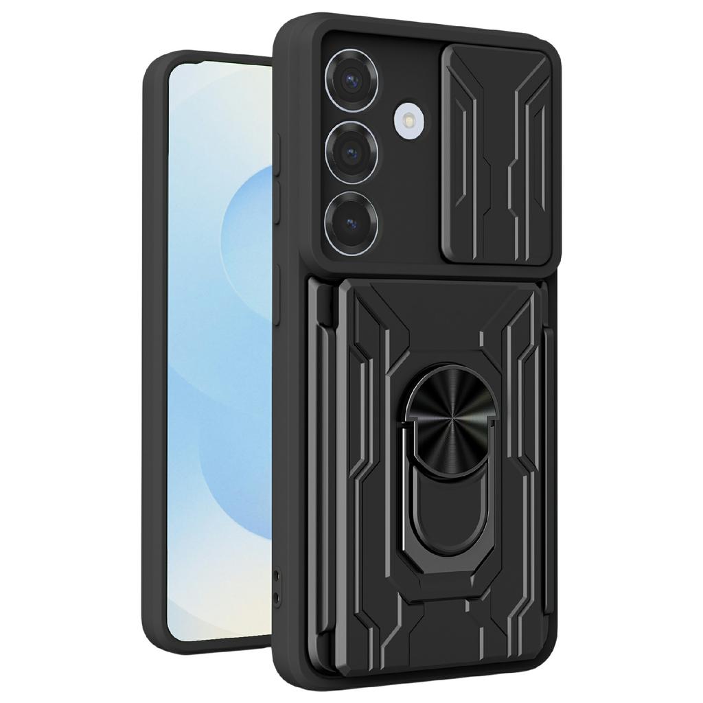 For Samsung Galaxy A57 5G Case PC + TPU Kickstand Phone Back Cover with Camera Slider