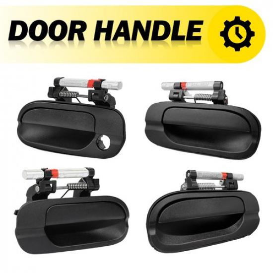 4X Front Rear Left Door Outer Right Handle Black 2000-2006 Set For Nissan Sentra