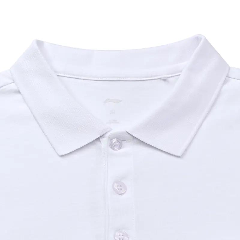 Li-Ning Plain Simple Comfortable Skin-Friendly Breathable Versatile Short Sleeve Polo Shirt Casual Sports Suit Unisex Polo Shirt YPLV049-1+AKST593-7