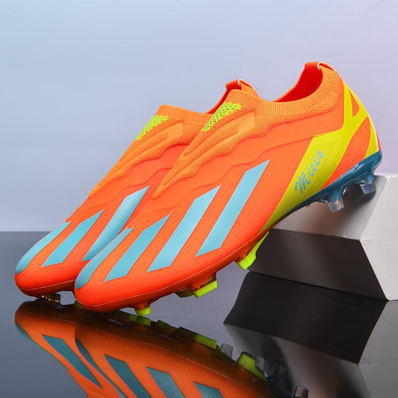 Новые мужские футбольные бутсы шипы уличные спортивные тренировочные дышащие футбольные бутсы длинные шипы FG для мальчиков нескользящие для матчей удобные