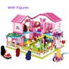 0721 Holiday Garden Villa Princess Girl Castle Small Particle Assembly Building Blocks Toys