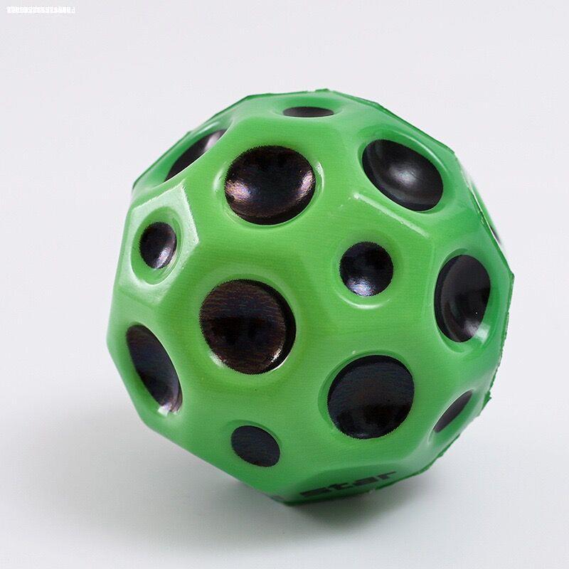 Useful Hole Ball Soft Bouncy Ball Anti-fall Moon Shape Porous Bouncy Ball Kids Indoor Toy Ergonomic Design ChildrenOutdoor Games