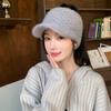 Autumn and Winter Empty Top Hat for Women Korean Style Versatile Fashion Rabbit Wool Knitted Hat for Students Outdoor Windproof and Warm Wool Hat