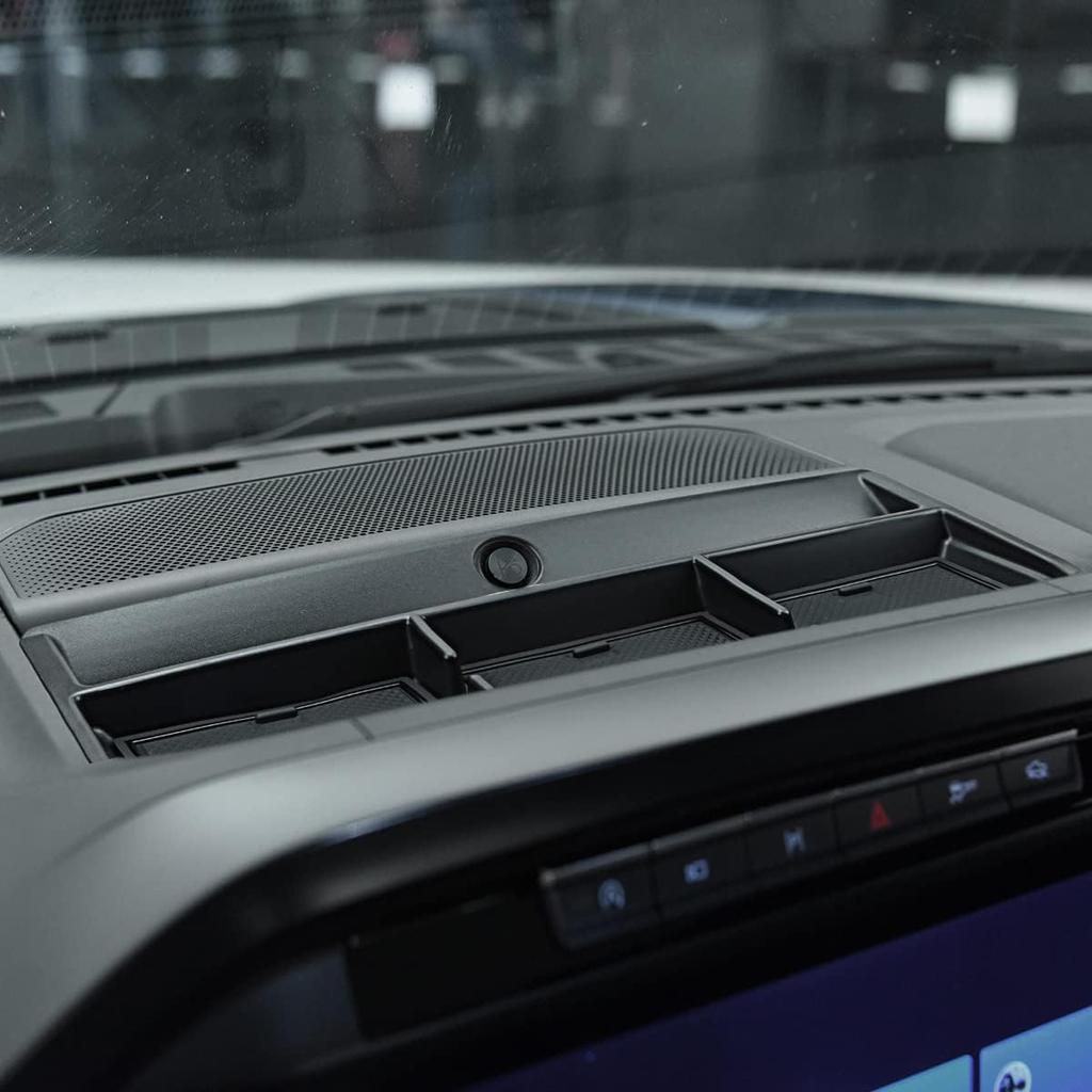 Auovo Dashboard Organizer Tray for Ford F150 2021 2022 2023 Center Console Car Dashboard Accessories Phone Holder ABS Insert Secondary Storage Box