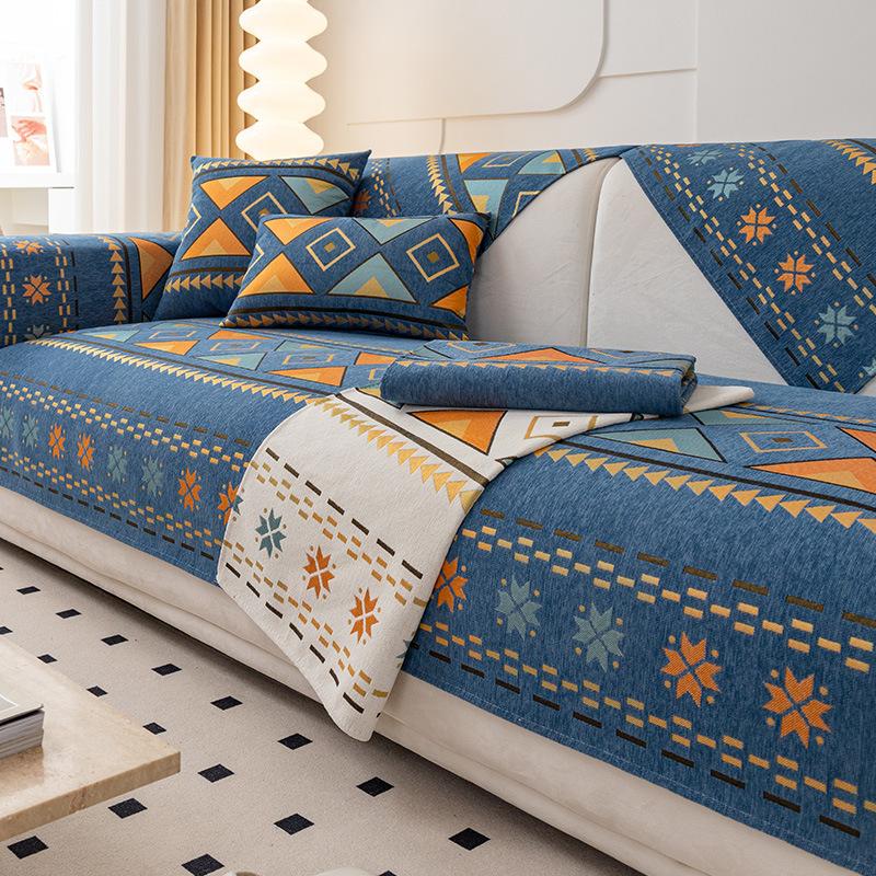 Чехол для дивана Bohemian, универсальный нескользящий коврик для дивана, устойчивый к царапинам, подходит для домашних животных, защитный чехол, 1, 2, 3, 4 л