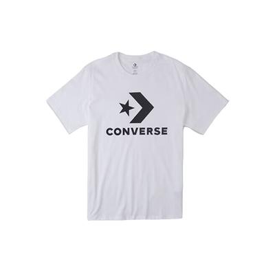 Converse Базовая футболка со звездой и шевроном, стандартный крой, азиатский размер S, 'Белый', Унисекс 10025458-A03