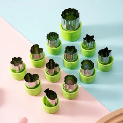 12 шт. наборы форм для нарезки овощей мини-резаки для фруктов детские резаки для еды штампы для выпечки формочки для печенья