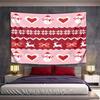 Pixel Christmas Sweater Snowmen Reindeer Tapestry Wall Hanging Retro Holiday Home Decor for Living Room Bedroom Gift