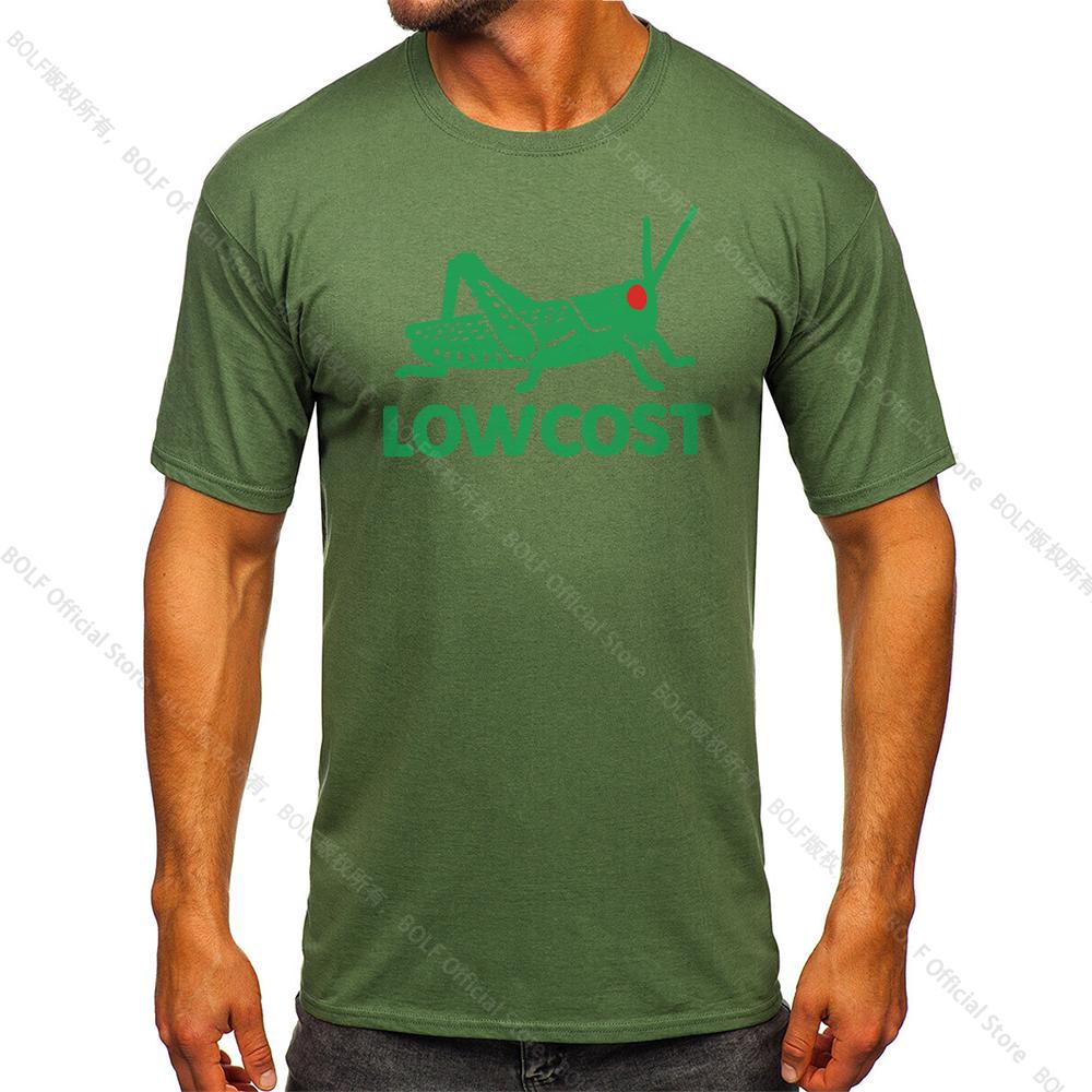 Men's The Lowcost Printed Funny T-Shirt 100% Cotton Oversized Casual Graphic Tees for Men Women Summer Tops