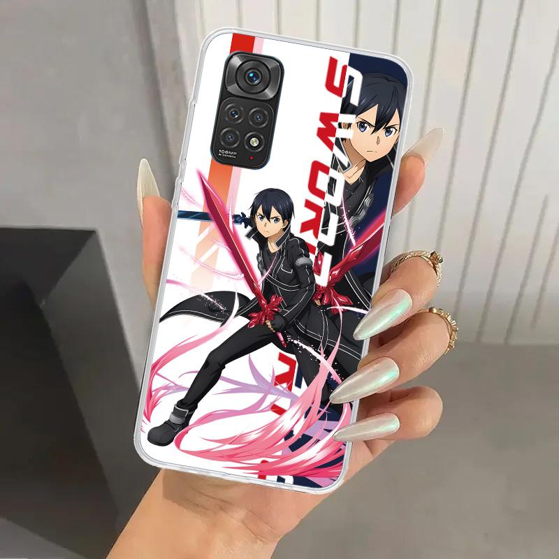 Чехол для телефона аниме Sword Art Online SAO для Xiaomi Redmi Note 15 14 14S 13 12S 12 Pro 11S 11 Plus 11T 11E 10S Мягкий Funda Принт She