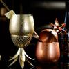 Кружка для ананасового коктейля из нержавеющей стали, кружка Moscow Mule, креативные металлические кружки, стаканы для коктейлей с трубочкой и крышкой - Кружки для коктейлей, Барный инструмент