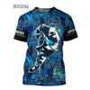 Fashion Beautiful Hockey Sports Men's T-shirts Short Sleeve 3D Printed Street Male Oversized Tops Man Clothing Casual Tees