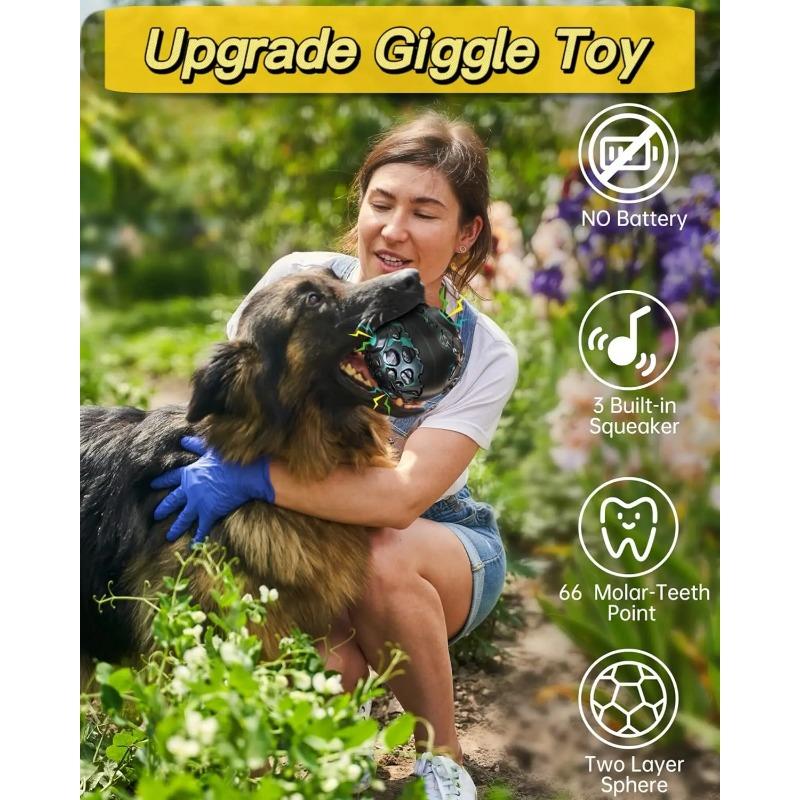 Игрушка для собак GIggle, неразрушимая игрушка для домашних животных, смешная, пищащая, когда шевелится, для больших, средних и маленьких, агрессивных, жевательных игрушек, интерактивная, жесткая T