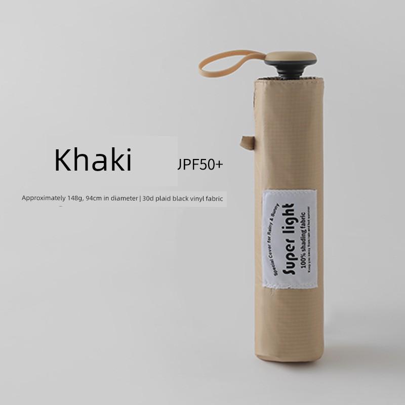 Original Carbon Fiber 148g Ultra-Light 30D Black Coating Sunscreen Pencil Umbrella Diameter 94cm Portable Folding Umbrella for Sun and Rain