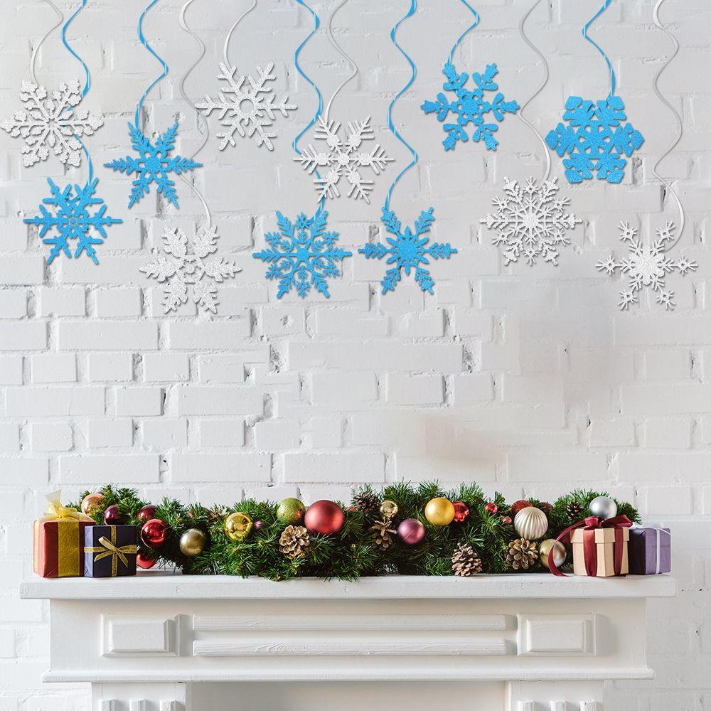 Новый стиль, Рождество, Цветная гофрированная бумага, Подвеска-спираль со снежинками, Украшение для вечеринки, Рождественское украшение, Подвесные материалы