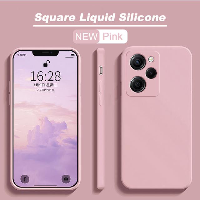 Poco X5 Pro Case Square Liquid Silicone Camera Lens Protector Phone Case For Xiaomi Poco X5 X 5 Pro X5Pro Pocox5 Pro Soft Cover