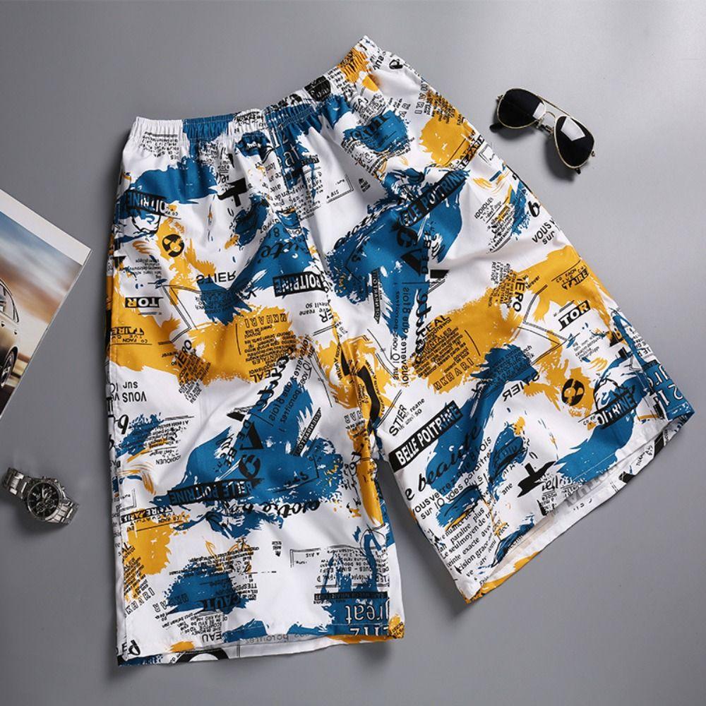Cool Swimming Shorts Trunks Men Print Surf Shorts New Quick Dry Beach Shorts