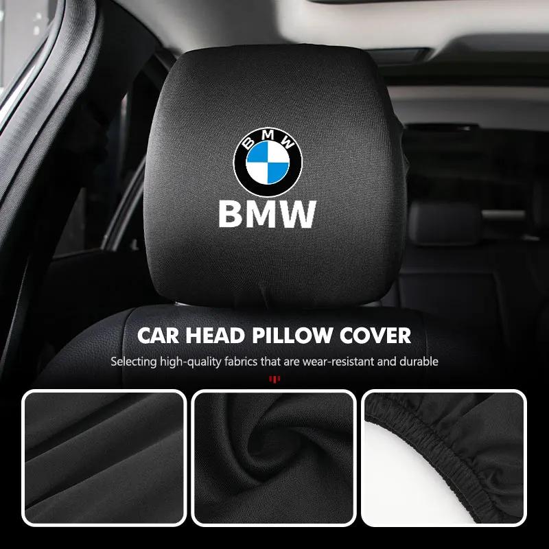 BAGD7 2026 Car Sticker Car Seat Headrest Neck Pillow Dustproof Protective Cover For BMW E87 E70 E91 E30 G20 E92 E93 E60 E46 E90 G30 E5